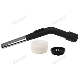 Bent end - 32mm - chrome tube 13cm - clickring - screw cuff