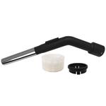 Bent end - 32mm - chrome tube 13cm - clickring - screw cuff