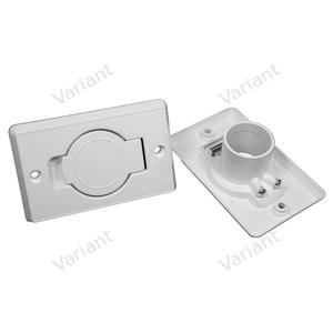 Inlet valve - round door - white - Central Vac