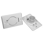Inlet valve - round door - white - Central Vac