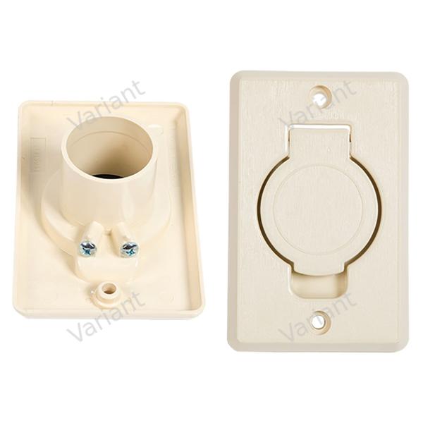 Inlet valve - round door - beige - Central Vac
