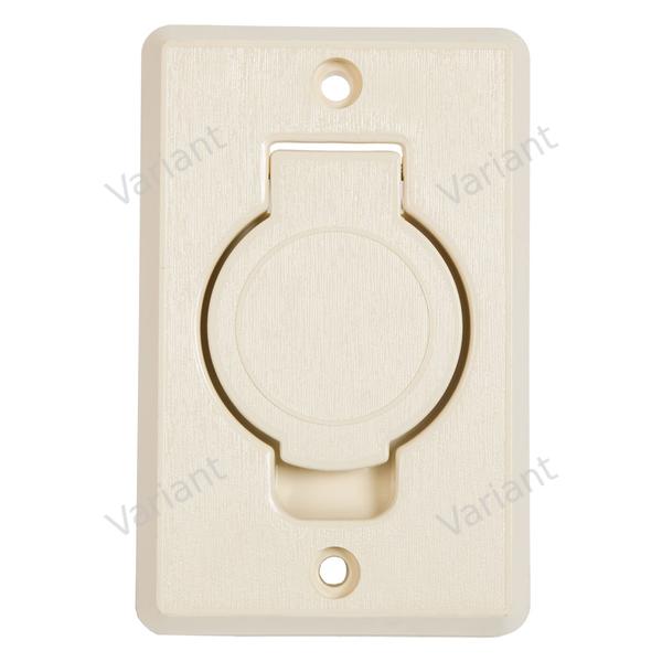 Inlet valve - round door - beige - Central Vac