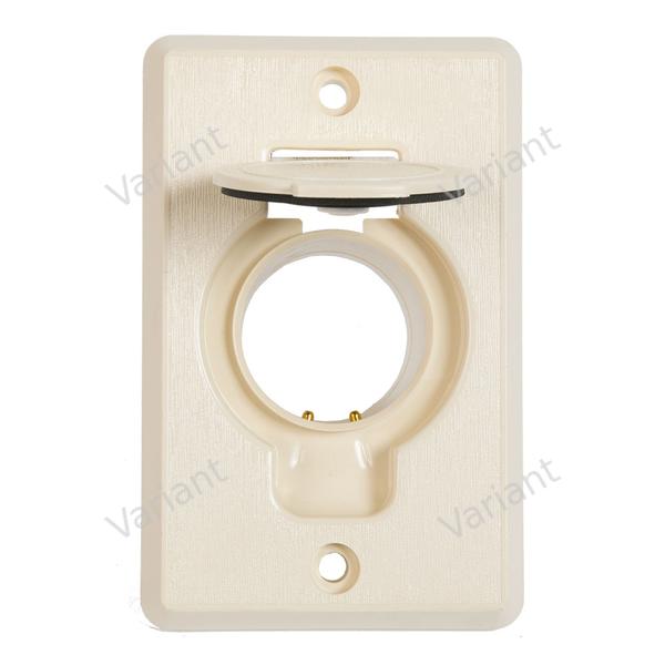 Inlet valve - round door - beige - Central Vac