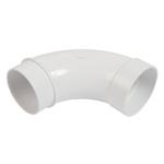 Sweep bow - 90° - cuff/spigot - white - Central Vac