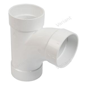 T-Piece - 90° - 3x cuffs - white - Central Vac