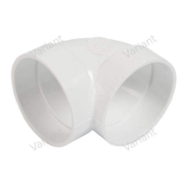 Short bow - 90° - cuff/cuff - white - Central Vac