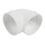 Short bow - 90° - cuff/cuff - white - Central Vac