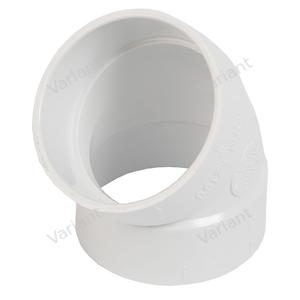 Short bow - 45° - cuff/cuff - white - Central Vac