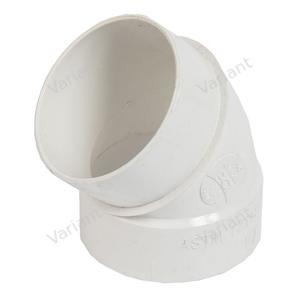 Short bow - 45° - cuff/spigot - white - Central Vac
