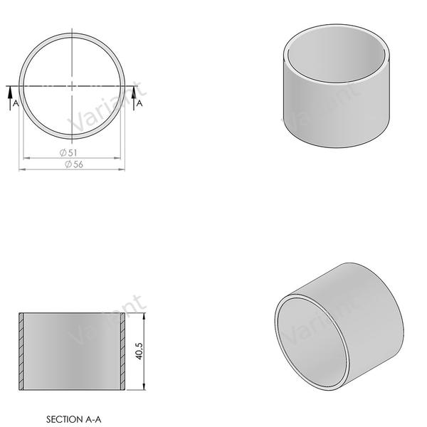 Slip - coupler - white - Central Vac