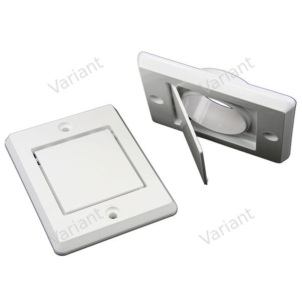 Exhaust vent cap - 11,6x 9cm - white - Central vac