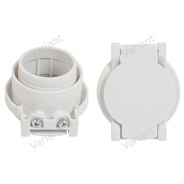 Utility valve - round - white - Central Vac