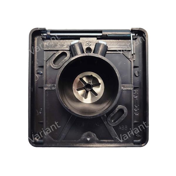 Inlet valve - square cap - black - Central Vac