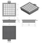 Filtre plissé plat - Bosch/Siemens Dynapower/Ergomaxx - HEPA - poly-sac