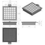 Filtre plissé plat - Bosch/Siemens Proparquet/Synchropower - HEPA - poly-sac