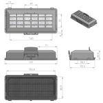 Filtre plissé plat - Bosch/Siemens Prosilence/Technopower - HEPA - poly-sac