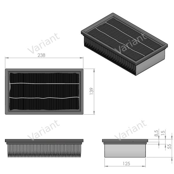 Filtre plissé plat - Kärcher NT351/NT361 - boîte