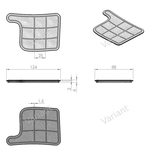 Filtre moteur - Vorwerk VK 135/136 - poly-sac